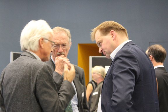 BÖLW-Vorstände Volker Krause und Felix Prinz zu Löwenstein im Gespräch mit Albert Stegemann (CDU/CSU)